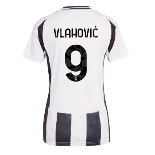 Fotbalové Dres Juventus Dusan Vlahovic #9 Dámské Domácí 2024-25 Krátký Rukáv